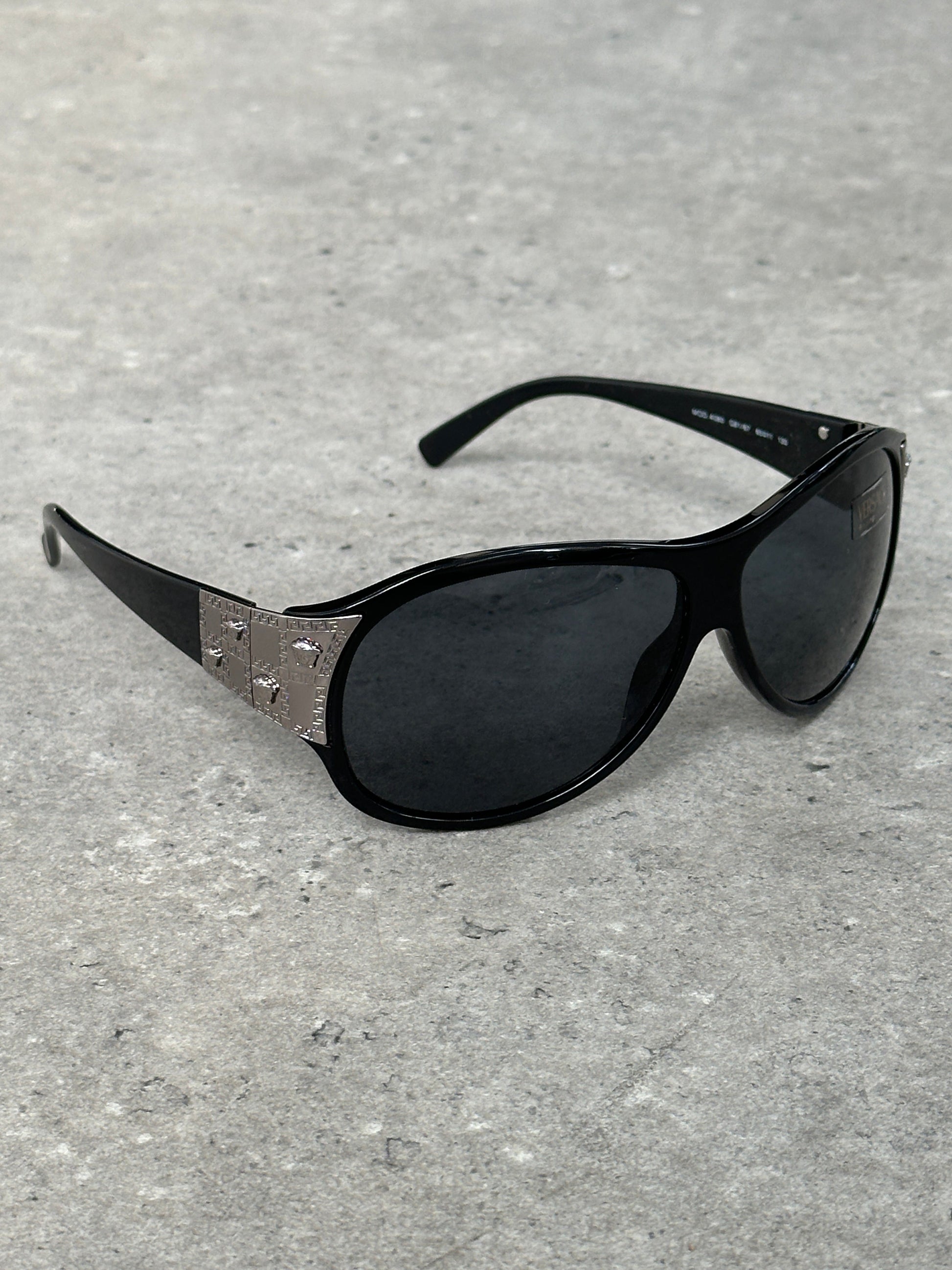 Versace 2000s Oversized Medusa Logo Sunglasses