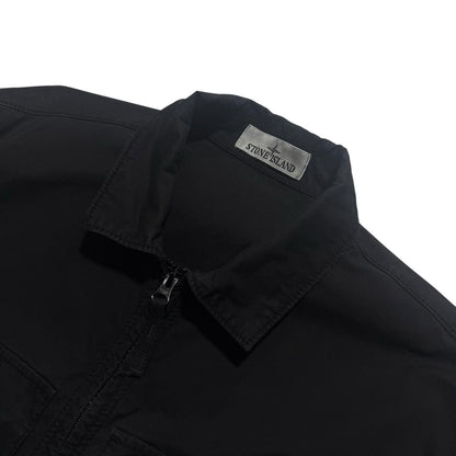Stone Island Canvas Overshirt | Large, Black