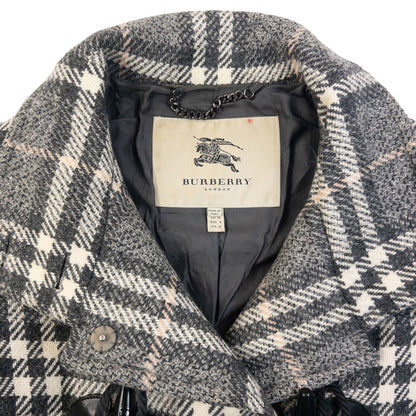 Vintage 2000s Burberry Nova Check Wool Duffle Jacket Womens Size M | O/S, Grey