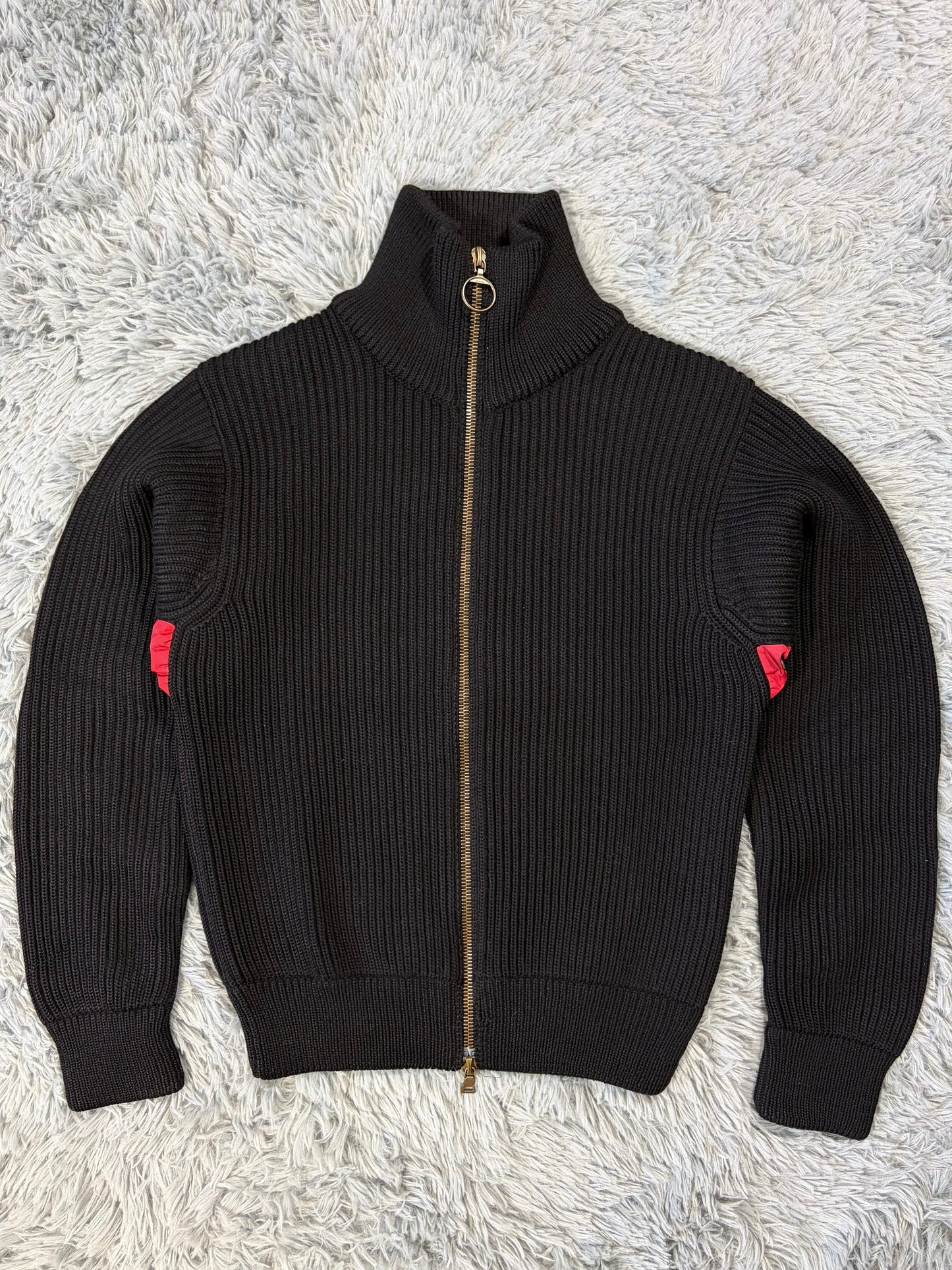 Prada Sport 00’s Heavyweight Ribbed Cardigan Knit Jacket - S/M | O/S, Multicoloured