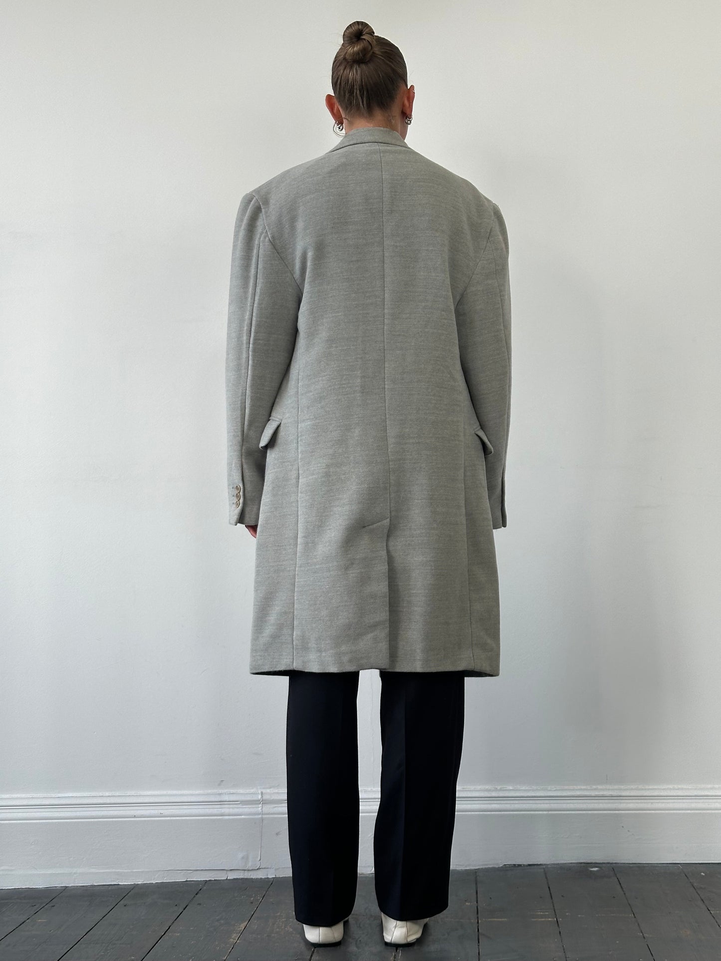 Gianfranco Ferre 1990s Wool Single Breasted Coat - L