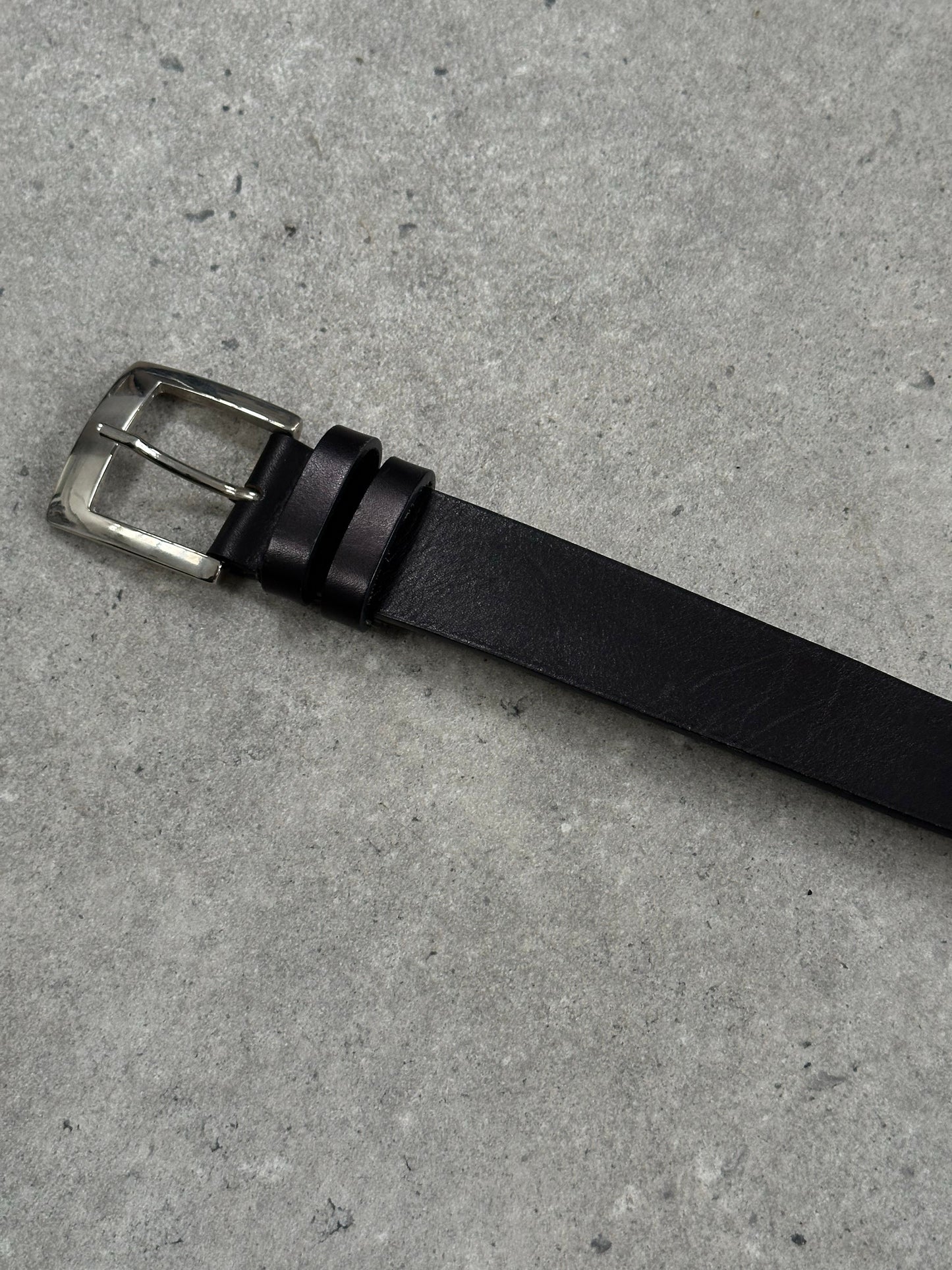 Armani Jeans 2000s Leather Logo Belt - W26-29