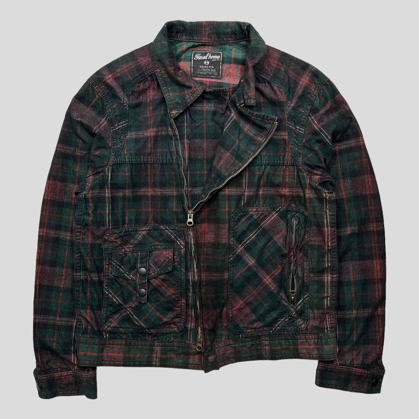 Final Home Corduroy Plaid Cropped Jacket - M (S) - Known Source