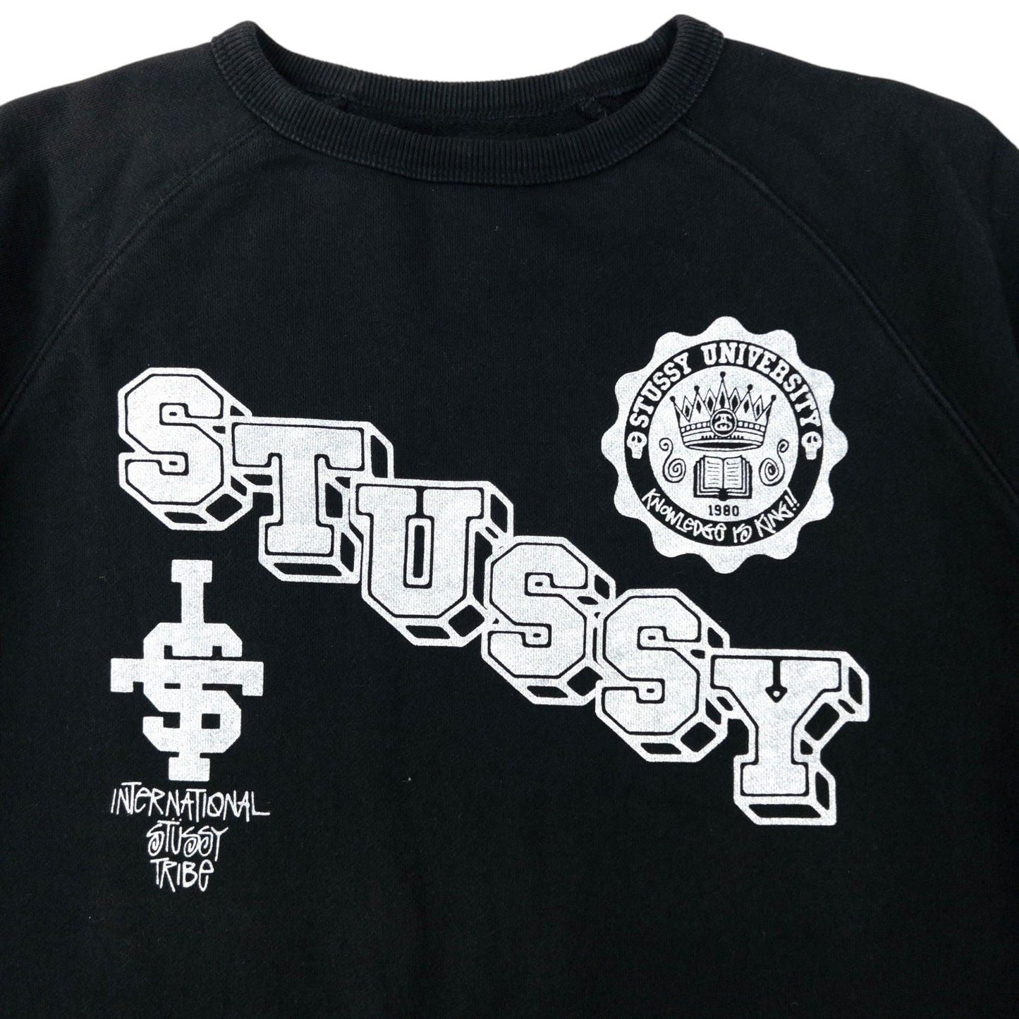 Vintage Stussy International University Graphic Sweatshirt Size S