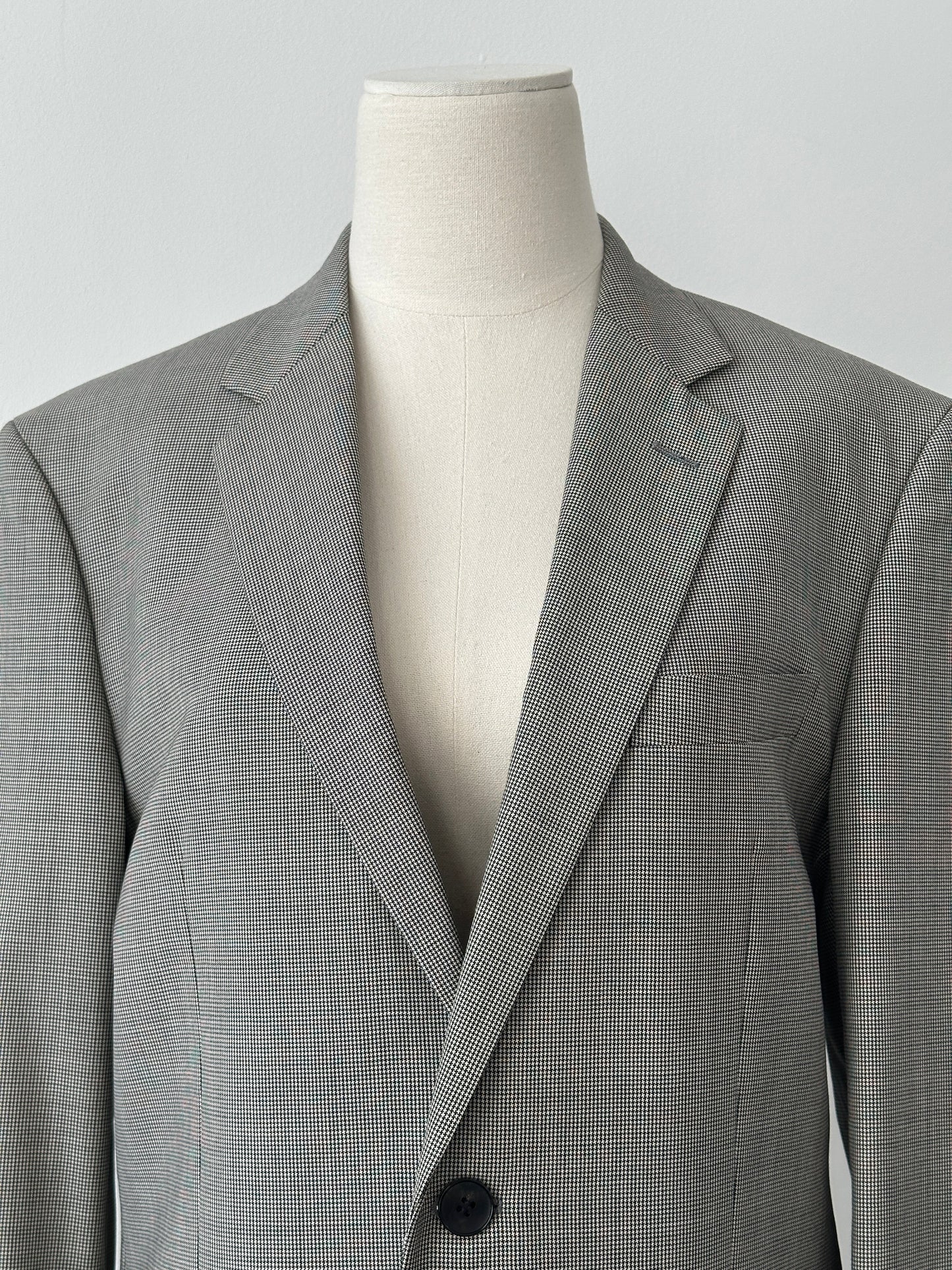 Loro Piana x Theory 2000s Pure Wool Micro Houndstooth Blazer - M