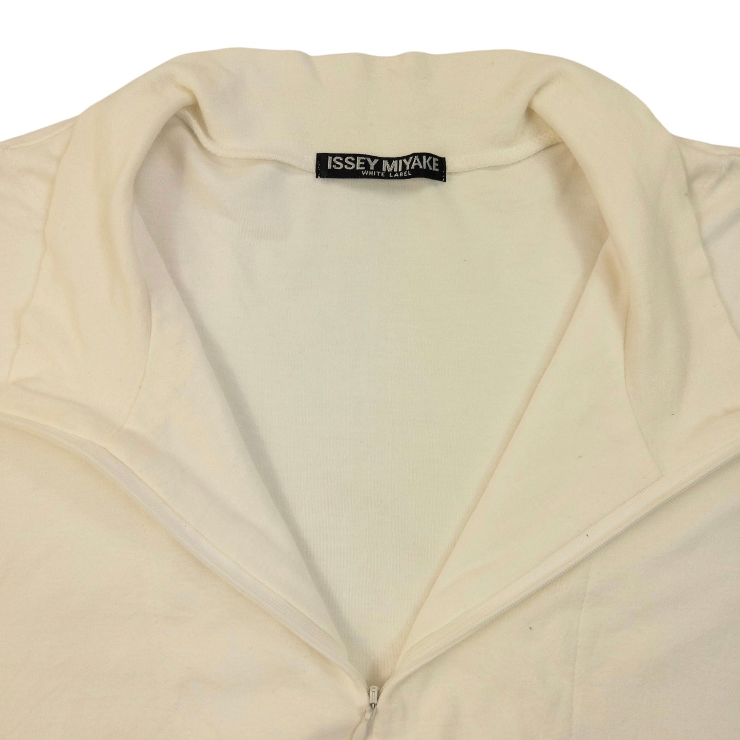 Vintage 2000s Issey Miyake White Label Q Zip T Shirt Size S | Small, White
