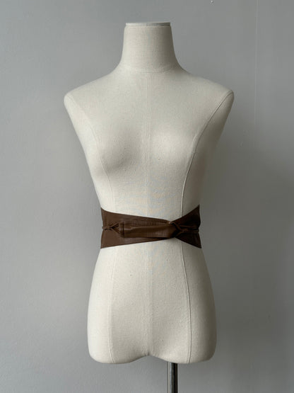 Jaeger 1990s Leather Chunky Wrap Belt - One size
