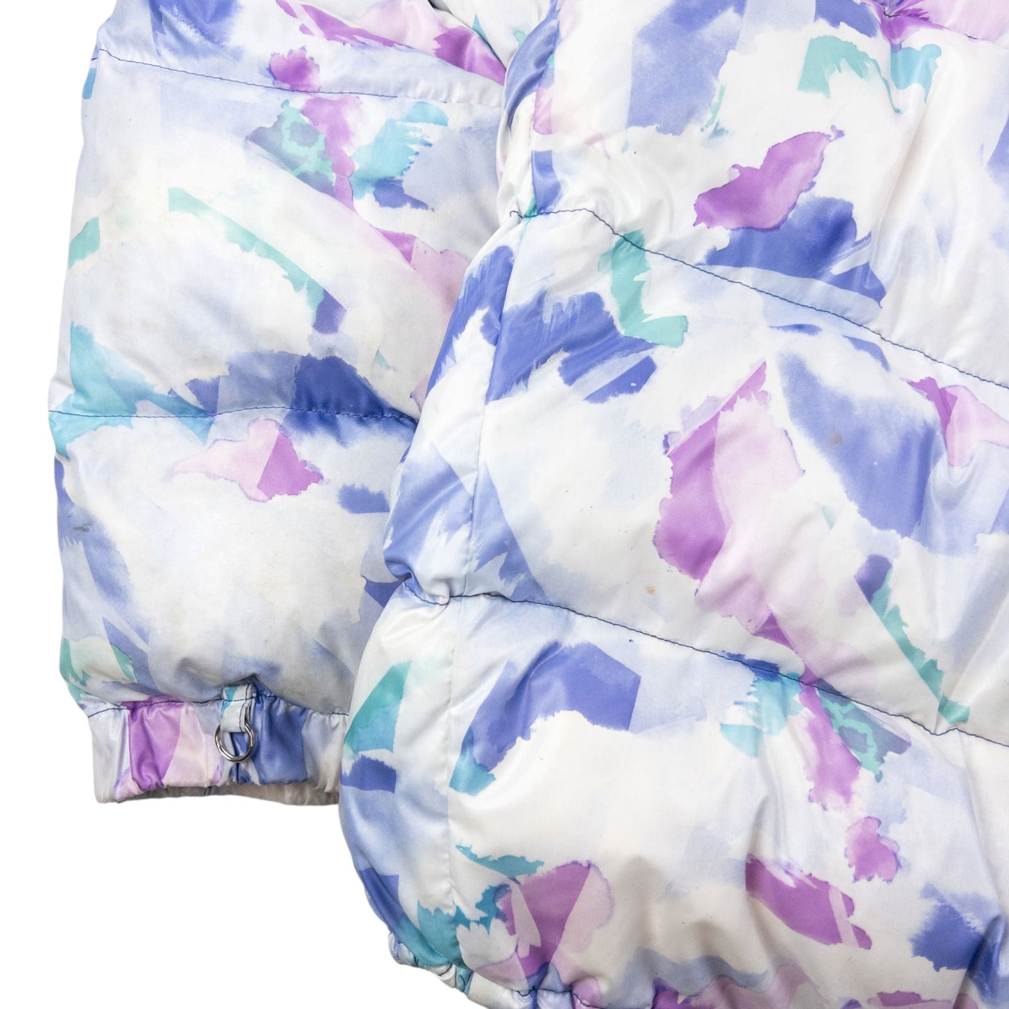 Vintage 80s Moncler Zip Off Sleeve Puffer Jacket Size XL | XL, Purple, Blue, White, Pink