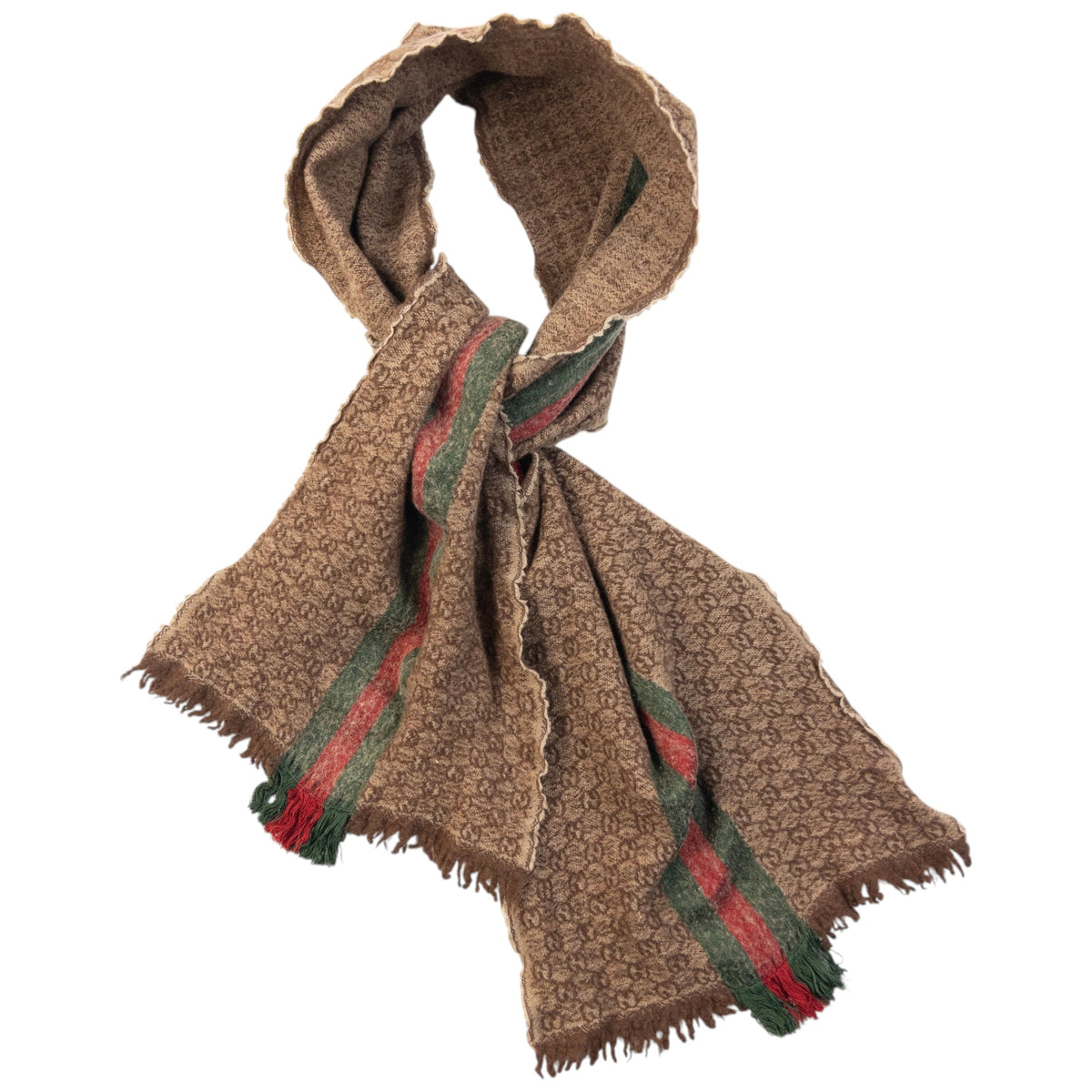 Vintage 2000s Gucci Monogram Wool Scarf | O/S, Multicoloured