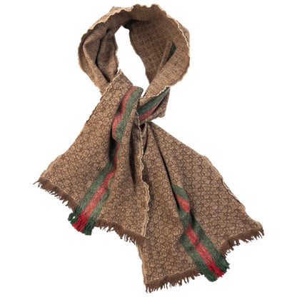 Vintage 2000s Gucci Monogram Wool Scarf | O/S, Multicoloured