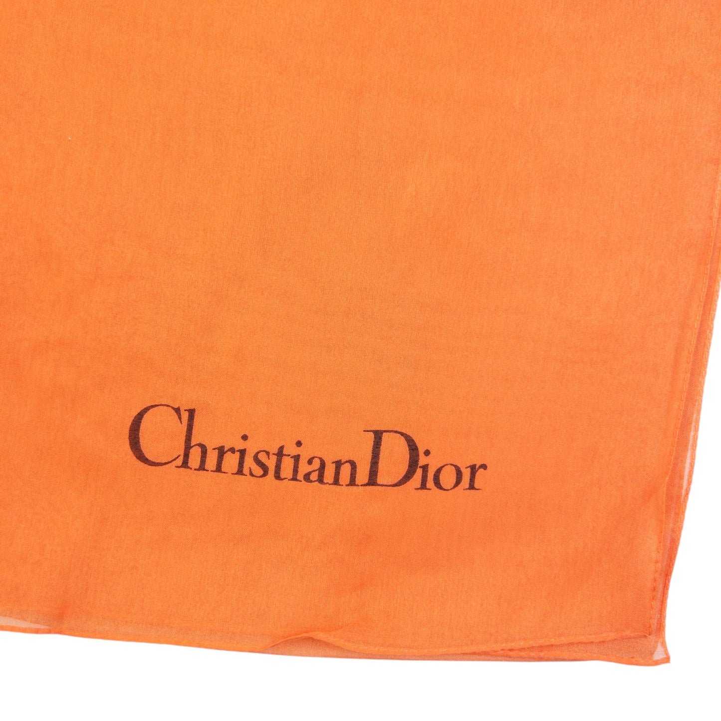 Vintage 90s Dior DUNE Sheer Chiffon Scarf | O/S, Orange