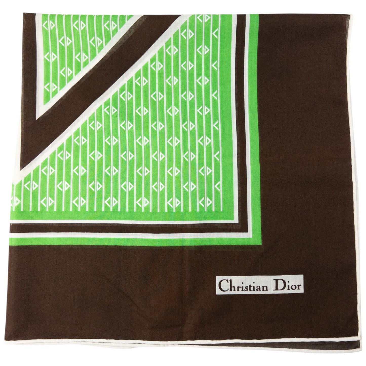 Vintage Dior Geometric Silk Scarf