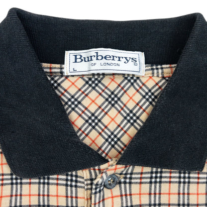 Vintage 90s Burberry Nova Check Polo Shirt Size L | Large, Multicoloured
