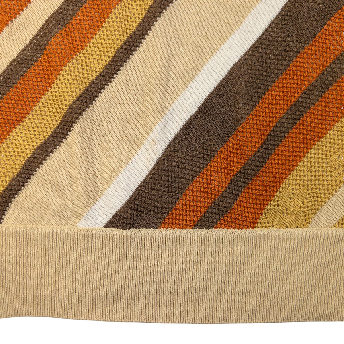Vintage 90s Balenciaga Striped Knit Sweater Vest Womens Size M | Medium, Beige, Brown, Orange, Yellow, White