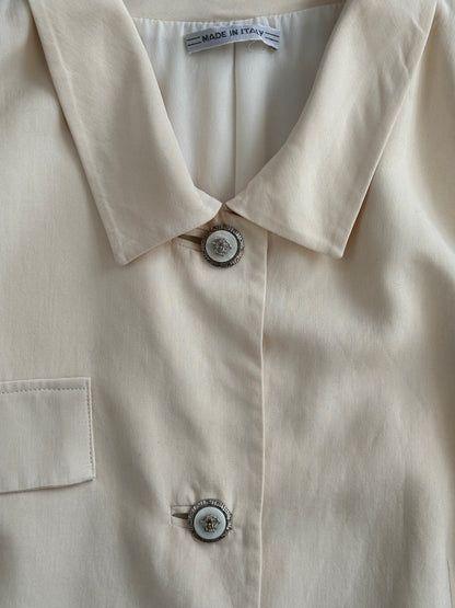 Gianni Versace Versatile 1990s Bespoke Button Pure Silk Blazer - XL