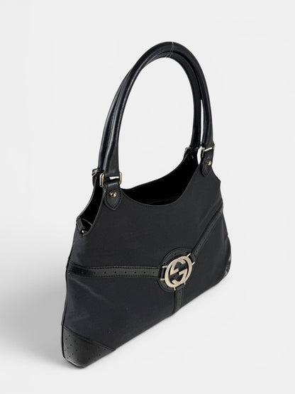90s Gucci GG Interlocking Black Handbag | O/S, Black