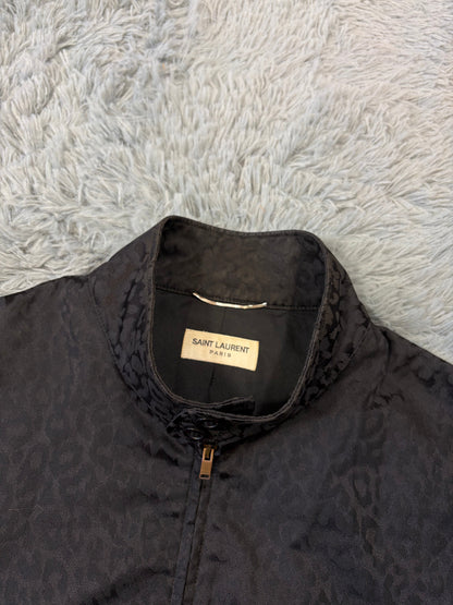 Saint Laurent SS14 Hedi Slimane Black Leopard Bomber Jacket - IT48 | O/S, Black