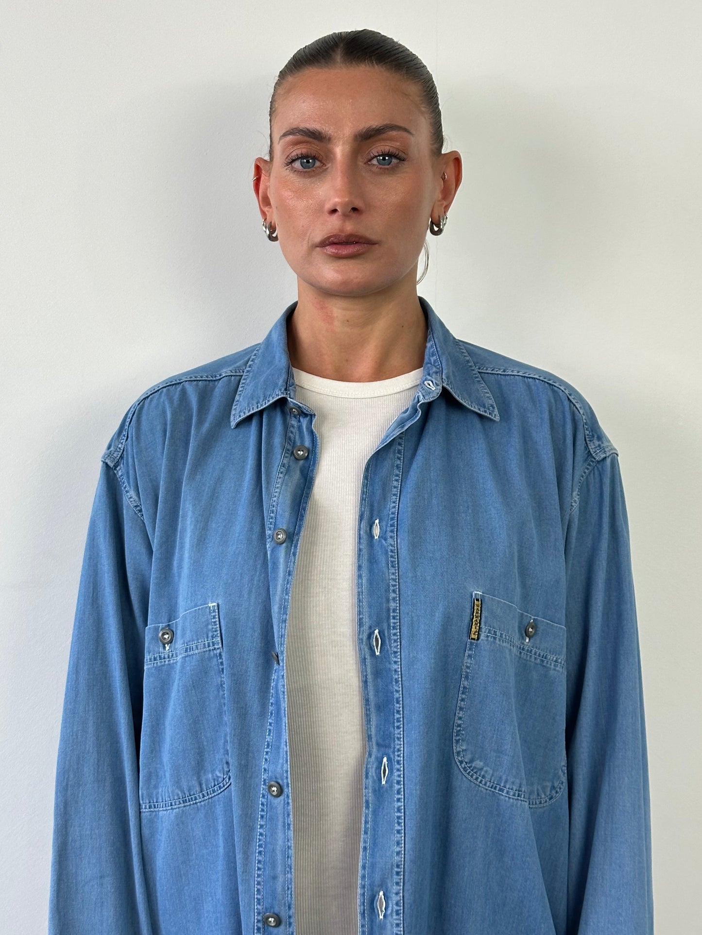 Armani Jeans Denim Logo Shirt - XL