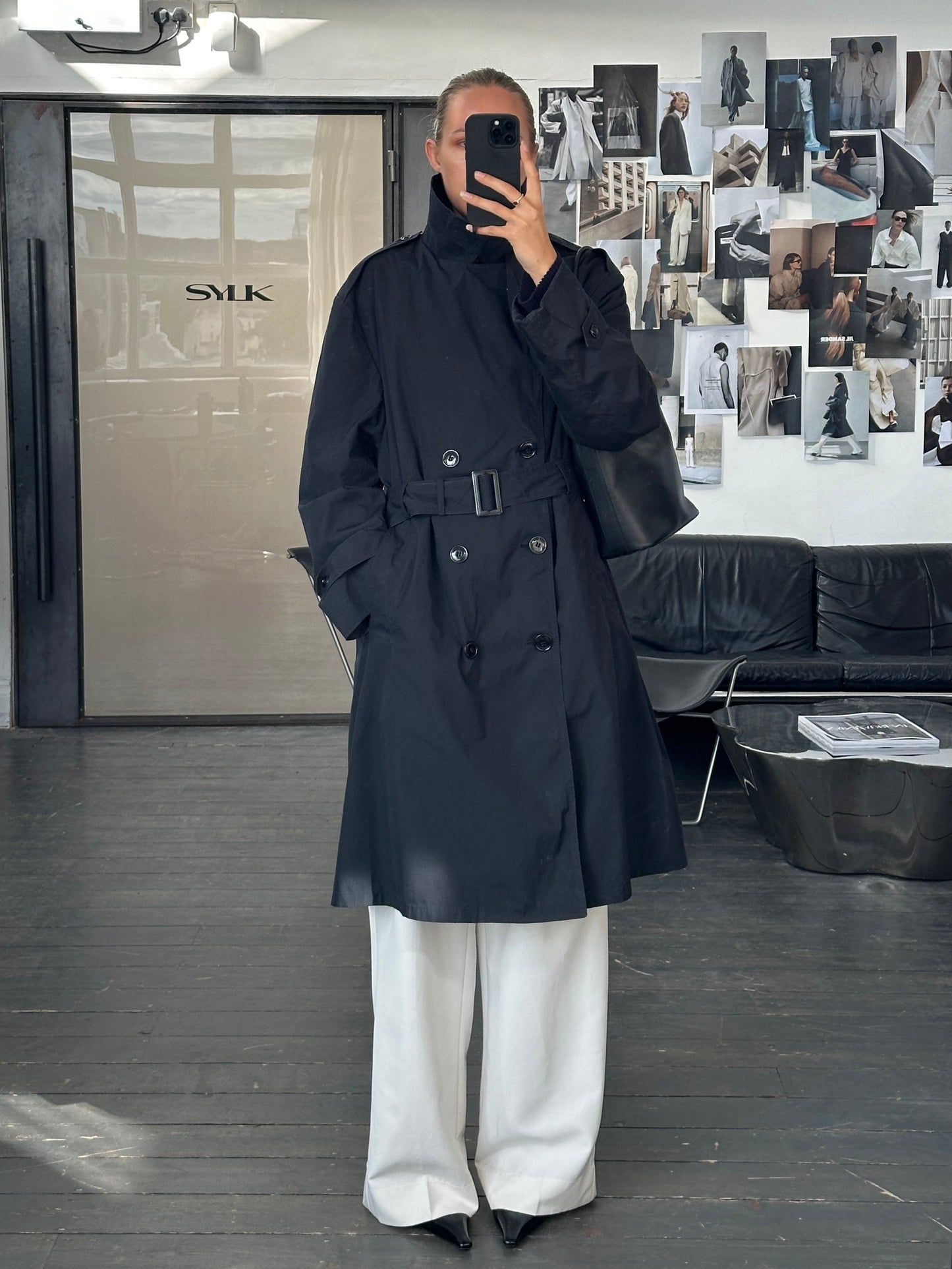 USA Vintage 1996 Cotton Double Breasted Belted Trench Coat - L/XL