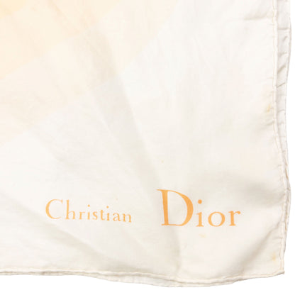 Vintage 2000s Dior Gradient Silk Scarf | O/S, Cream