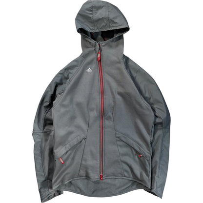 Adidas 2004 Asymmetrical Zip Two Tone Climawarm Hoodie S | Small, Grey