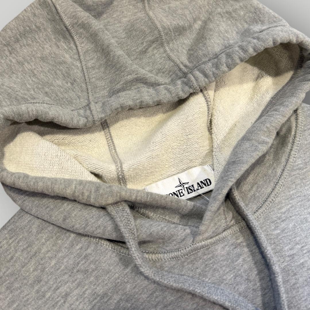 Stone Island Cotton Grey Hooded Jumper L