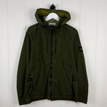 Stone Island Nylon Metal Flock Zip-Away Hood Jacket (L) | Large, Red