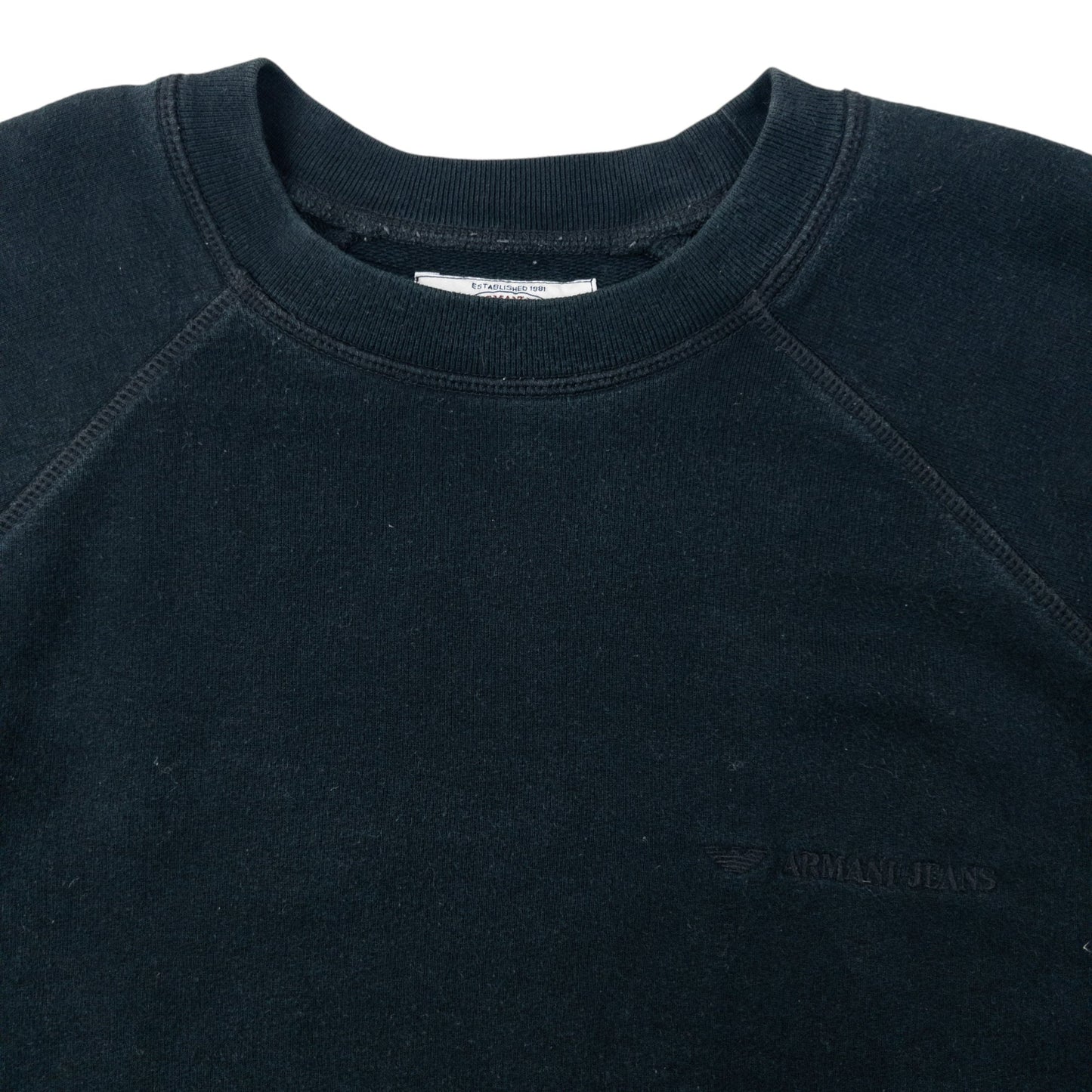 Vintage 90s Armani Jeans Sweatshirt Size L | Large, Black