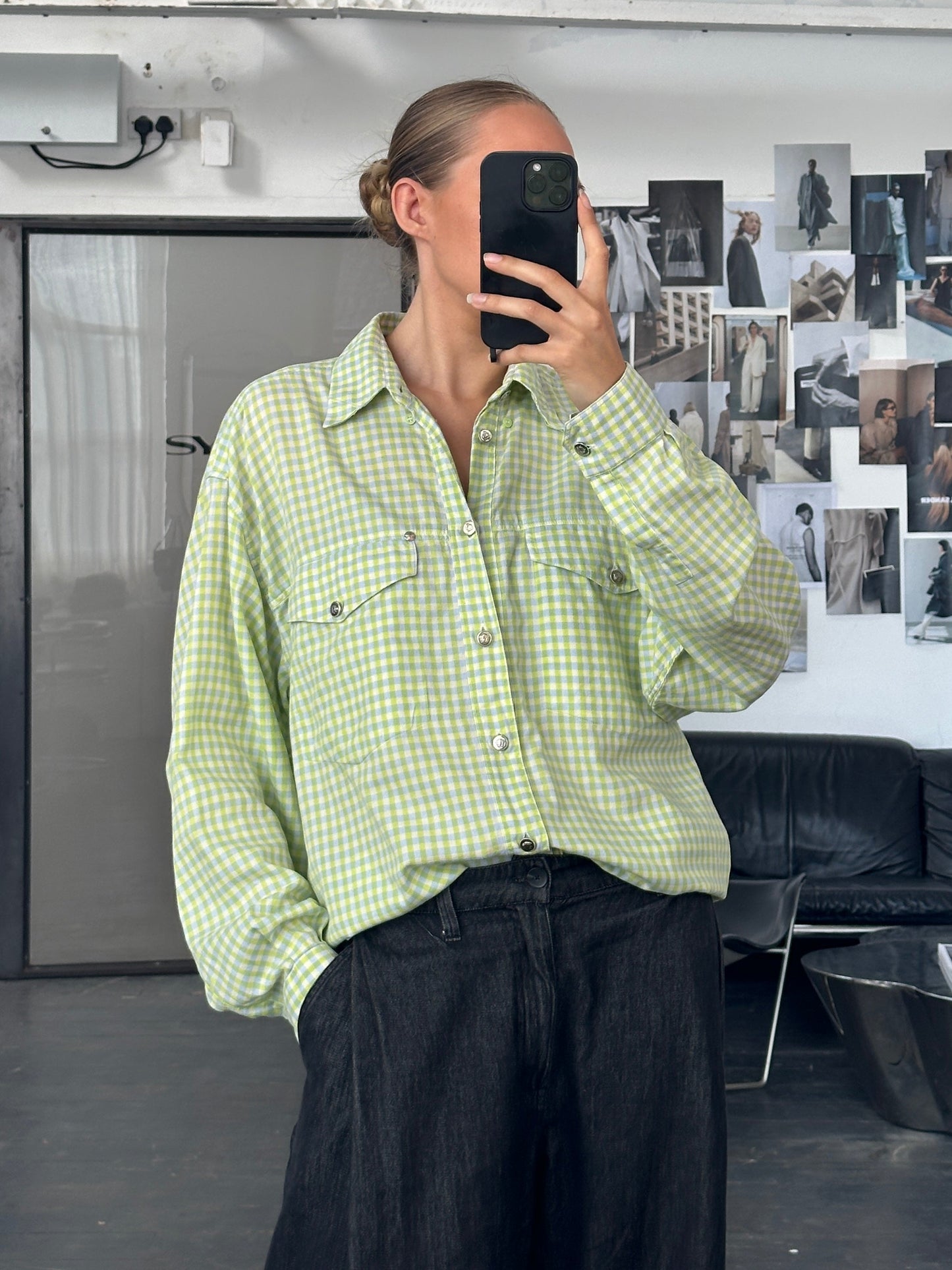 Versace Jeans Couture 1990s Check Cotton Shirt - L/XL