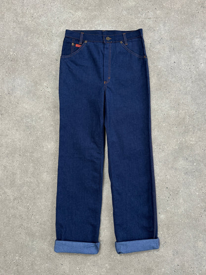 Italian Vintage 1990s Straight Leg High Waisted Denim Jeans - W28