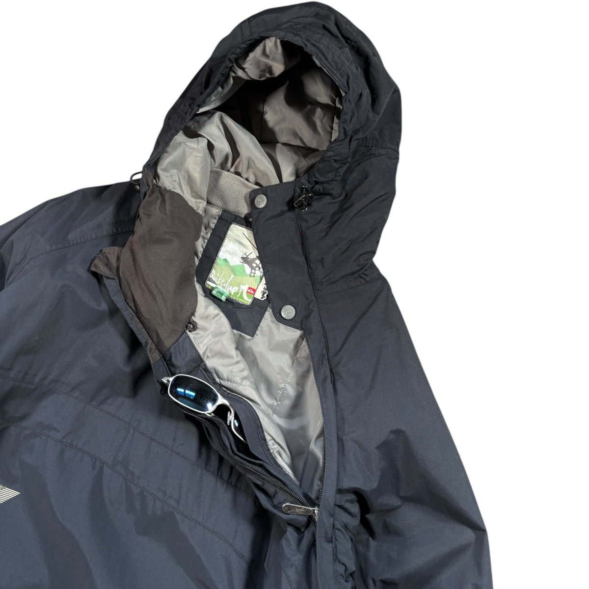 Quiksilver 00’s 'Compass' Asymmetric Zip Jacket M | Medium, Black