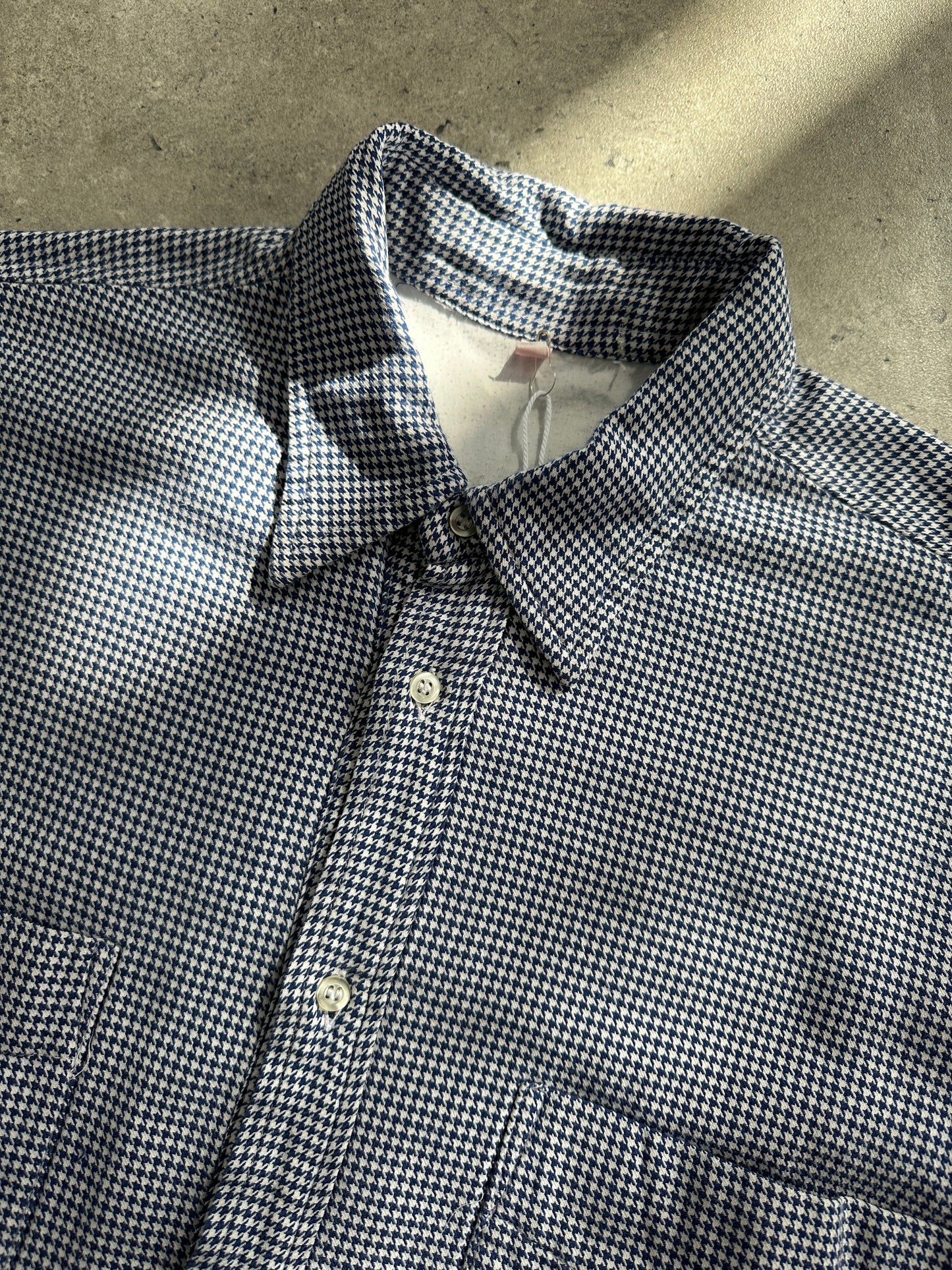 Italian Vintage Pure Cotton Thick Gingham Shirt - L/XL