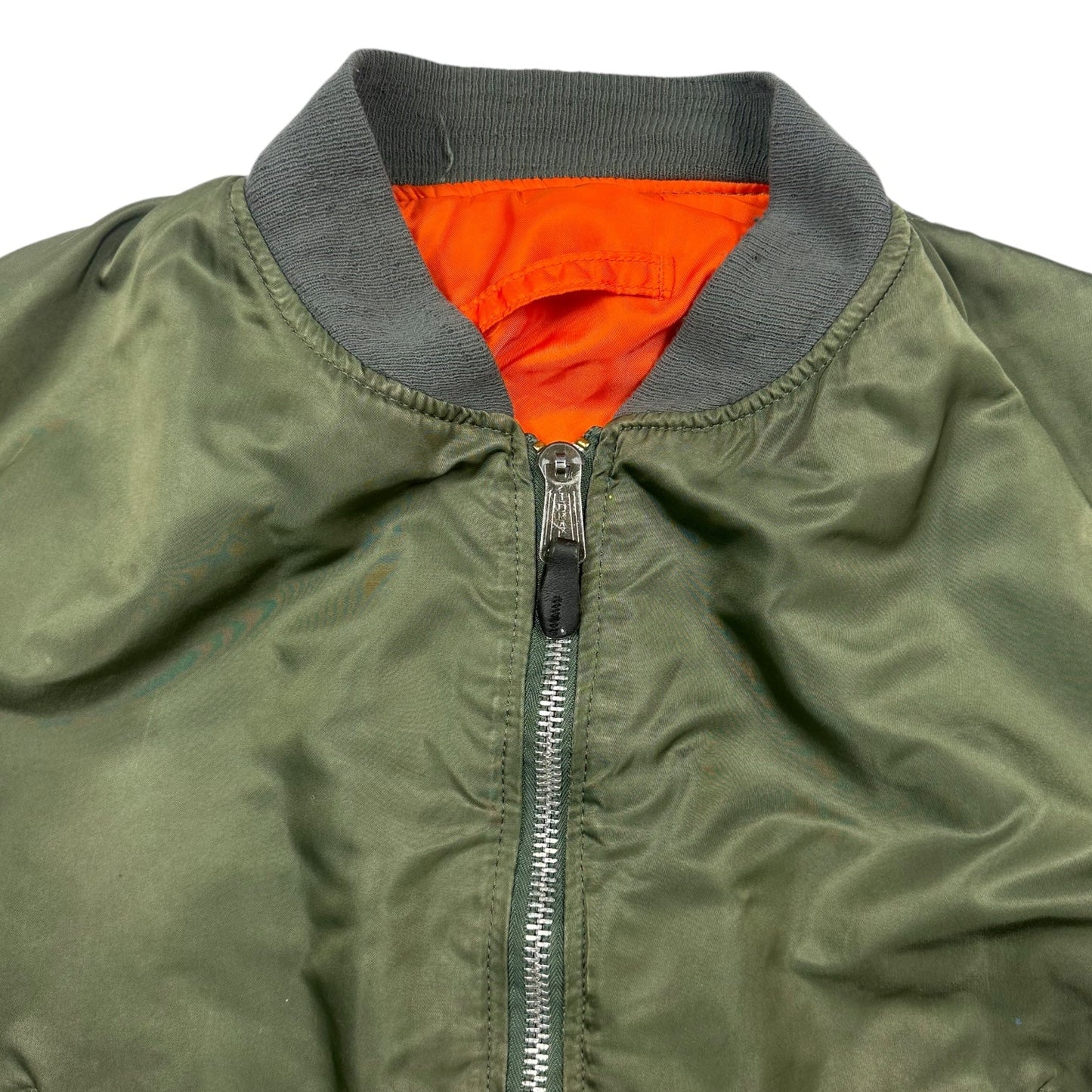 Vintage Alpha Industries Khaki MA-1 Flight Jacket