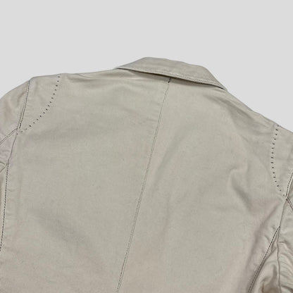 Miu Miu 00’s Contrast Stitch Cotton Cowboy Blazer Jacket - IT50 | Default Title, Multicoloured