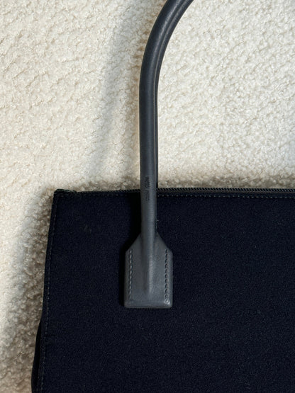 Archive 1998 Miu Miu Embossed Cloth Handbag | O/S, Black