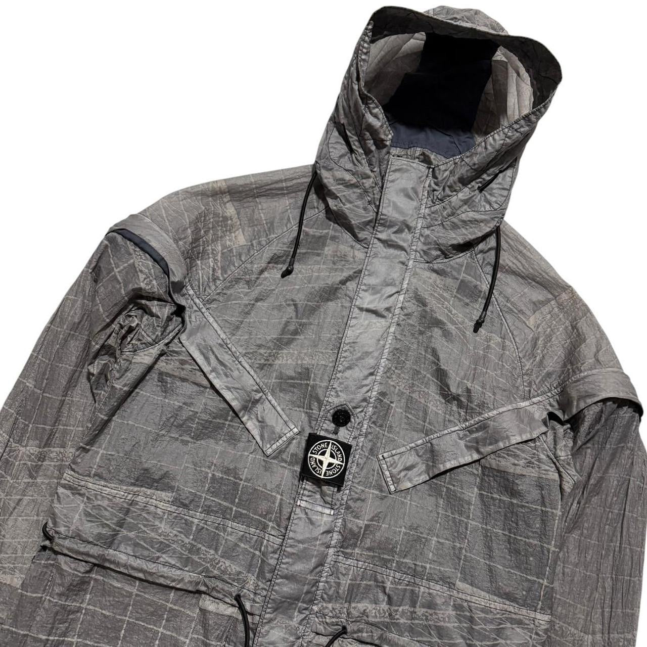 Stone Island Grid Reflective Jacket | Small, Red