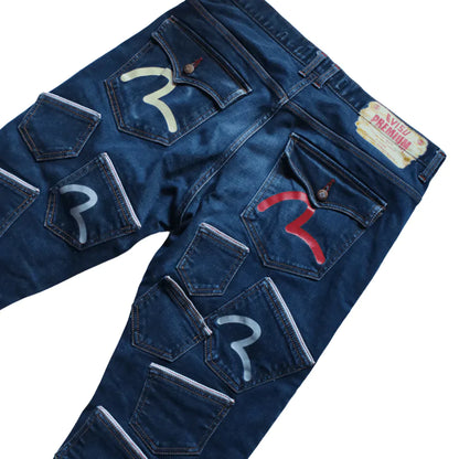 EVISU MULTI-POCKET DENIM JEAN