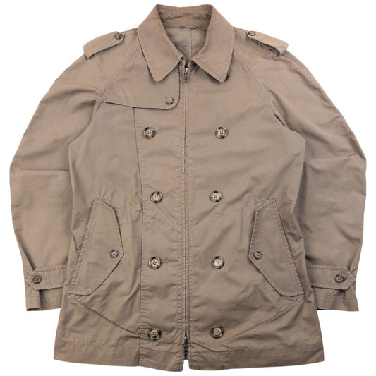 Vintage 2000s Prada Sport Button Up Trench Jacket Size L | Large, Brown