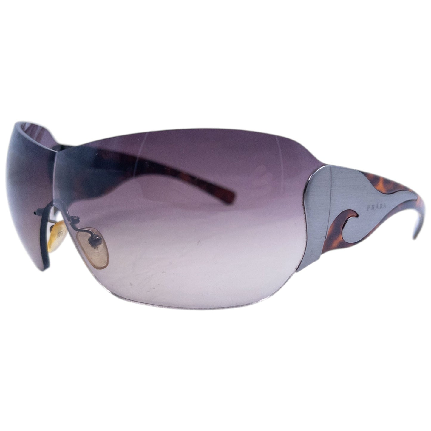 Vintage 2000s Prada Tortoise Shell Swirl Sunglasses | O/S, Brown Tortoise Shell