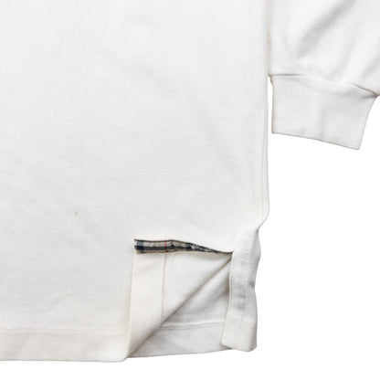 Vintage 90s Burberry Long Sleeve Polo Shirt Size XL