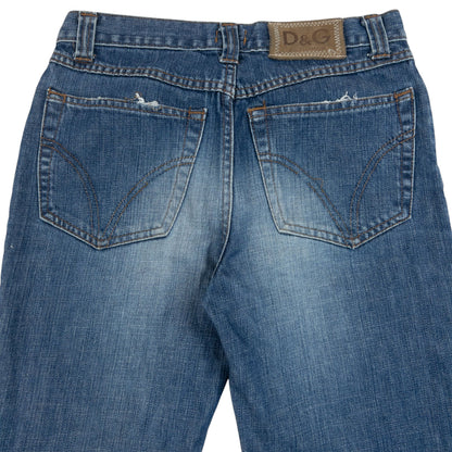 Vintage 2000s Dolce & Gabbana Distressed Denim Jeans Womens Size W26 | W26, Blue
