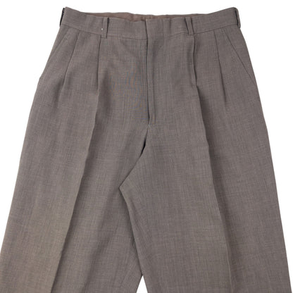 Vintage 90s Issey Miyake Pleated Wool Trousers Size W30 | W30, Beige