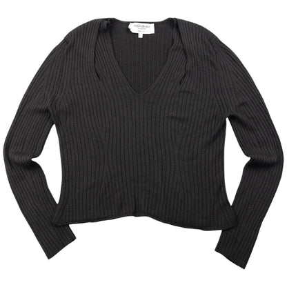 Vintage 2000s YSL Yves Saint Laurent By Tom Ford Cropped Jumper Womens Size L | Large, Brown
