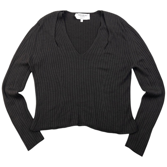 Vintage 2000s YSL Yves Saint Laurent By Tom Ford Cropped Jumper Womens Size L | Large, Brown