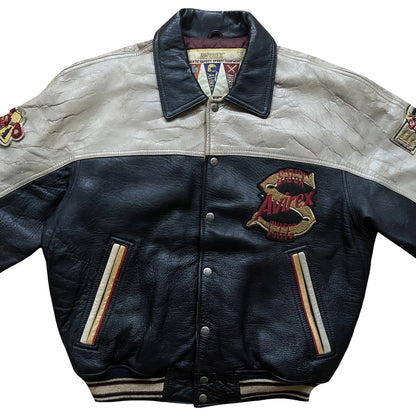 Avirex 'Sioux Chiefs' Leather Varsity Jacket - M