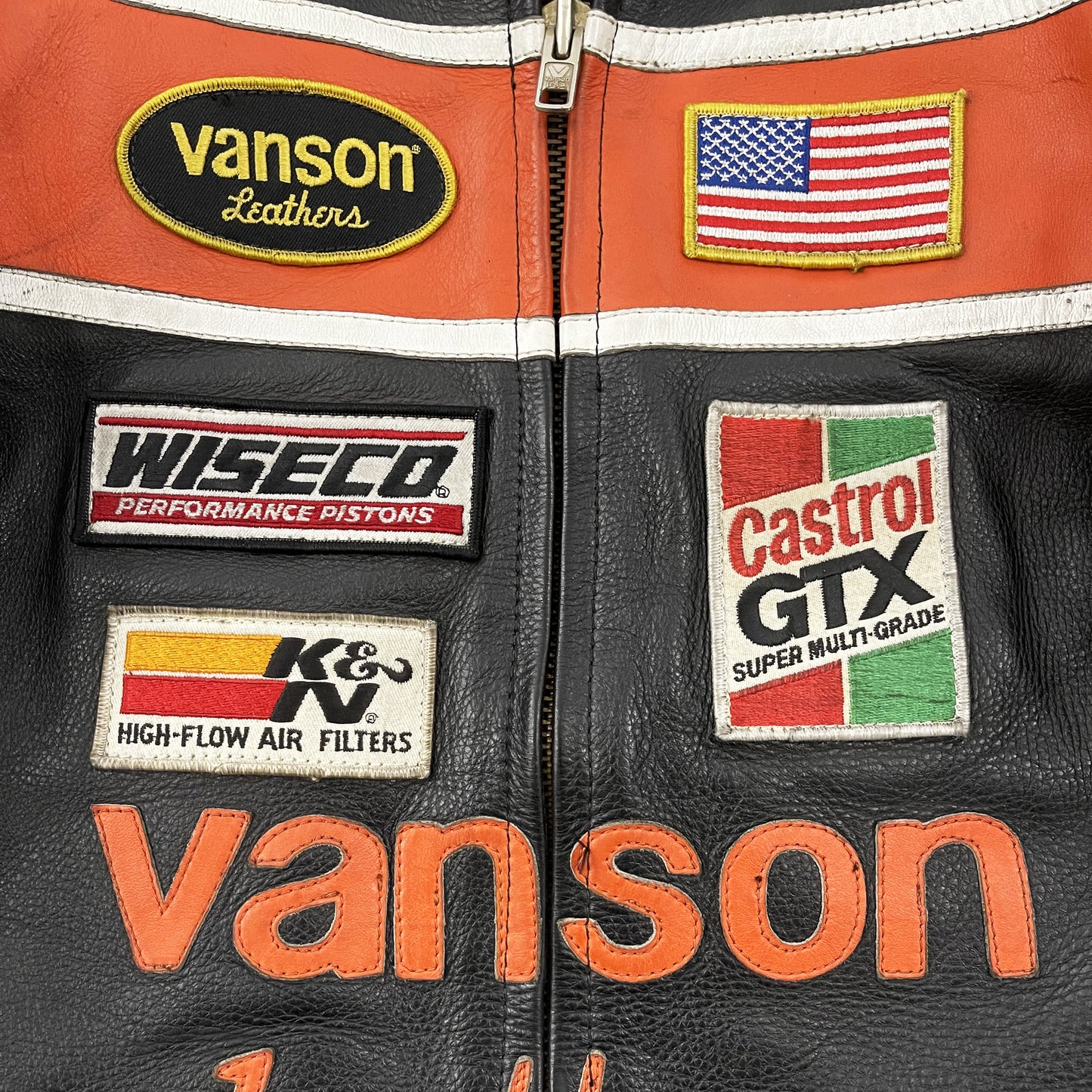 Vanson Leathers Motorcycle Racer Jacket - S