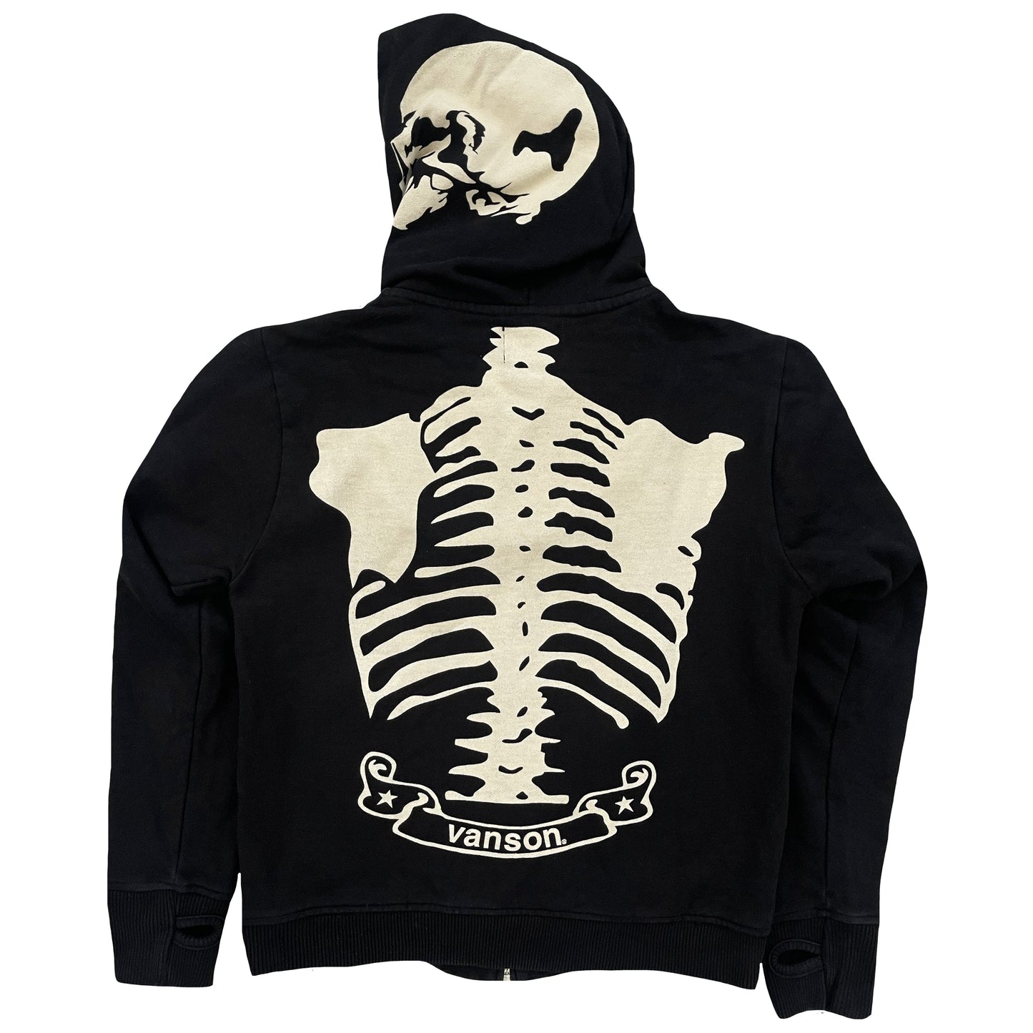 Vanson Leathers Skeleton Hoodie - L