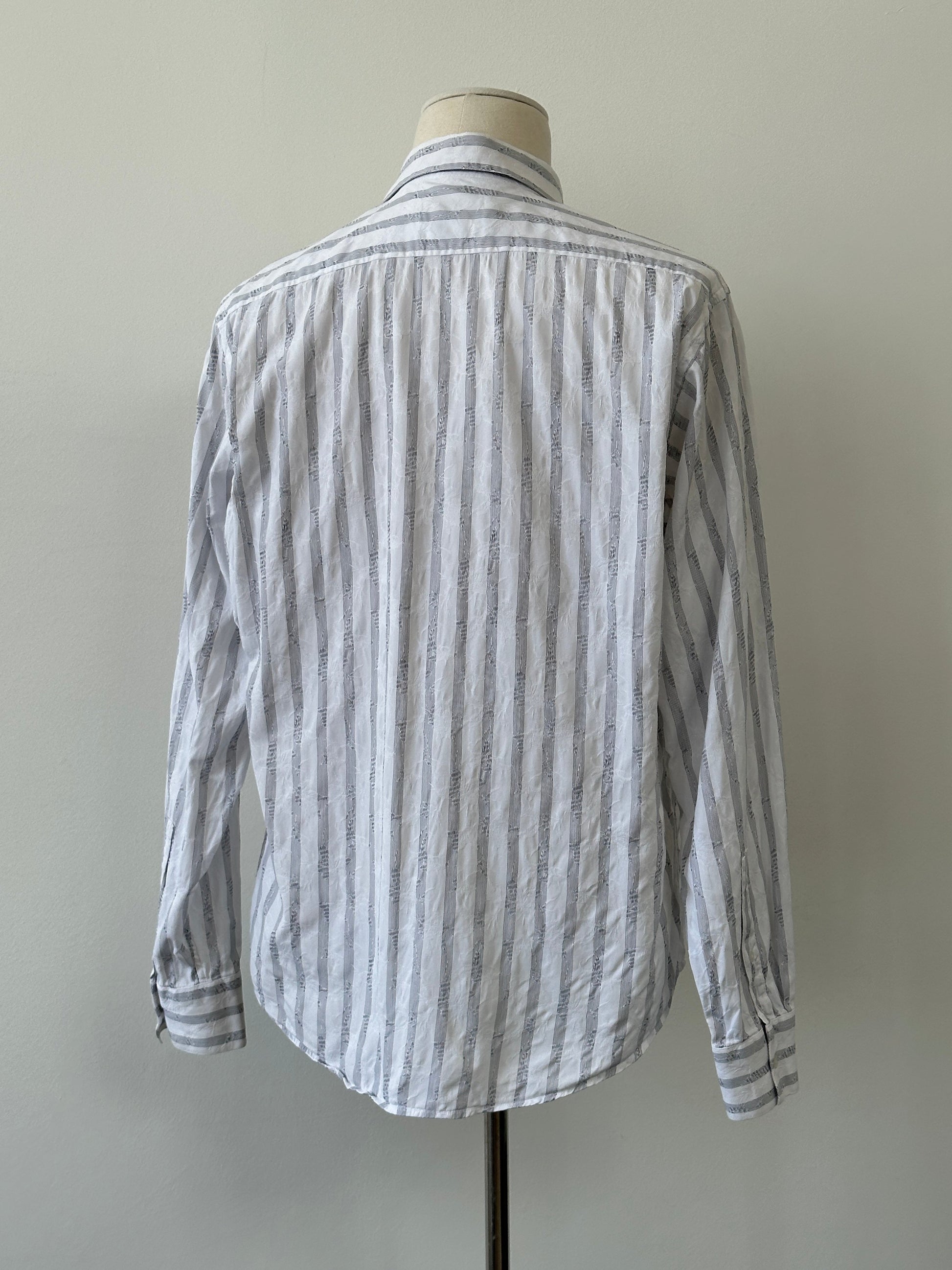 Yves Saint LaurentPour Homme 2000s Pure Cotton Striped Shirt - L