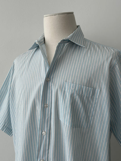 Christian Dior 1990s Cotton Check Short Sleeve Shirt - L