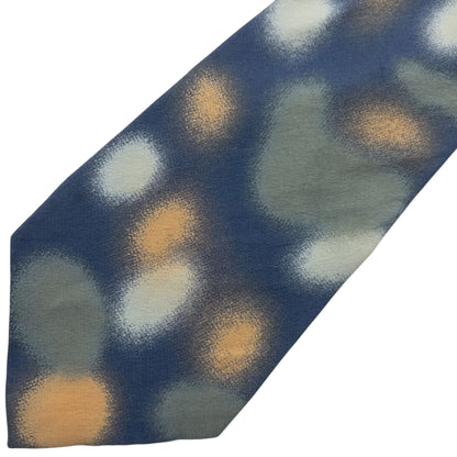 Vintage Issey Miyake Pattern Silk Tie | O/S, Blue